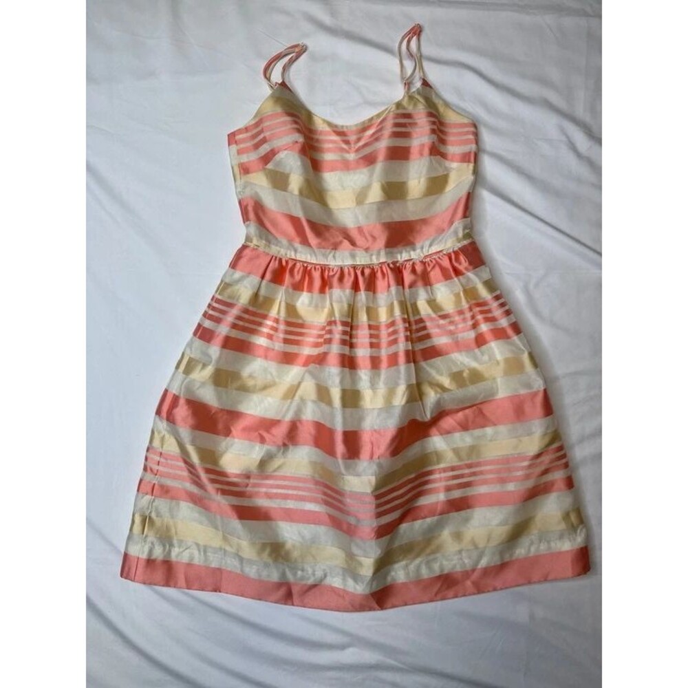 J. Crew Women’s sz 2 formal pink/ peach cream midi dress